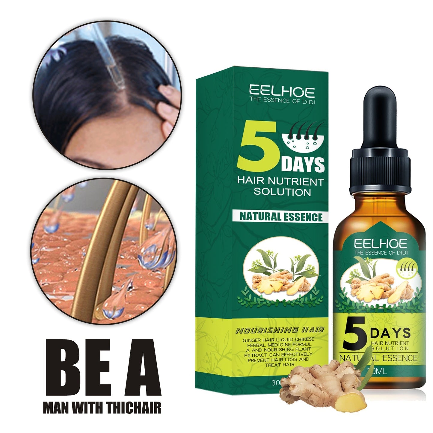 Eelhoe Ginger Hair Essential Oil for Hair Growth and Anti Hair Loss