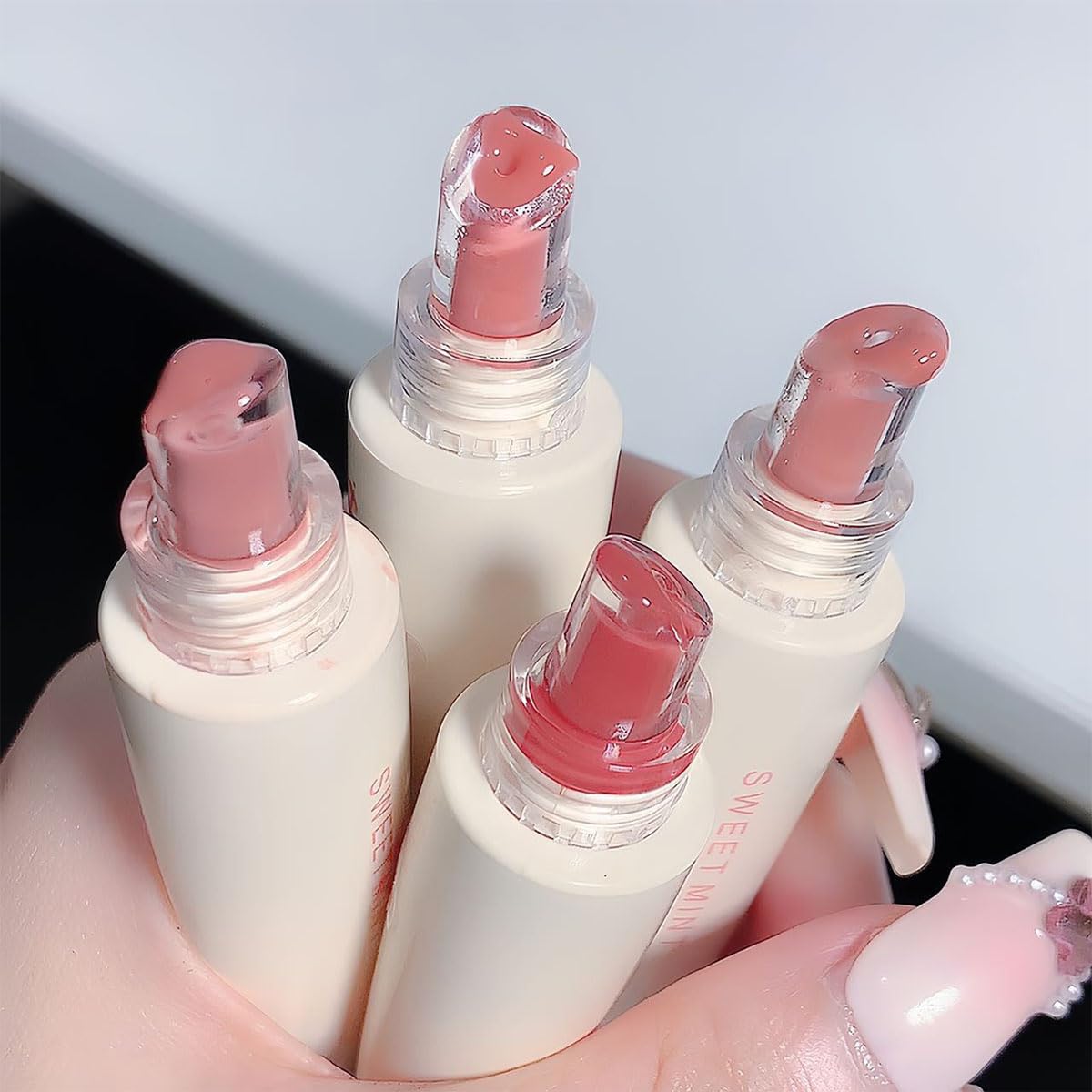 Baorder 4 Pcs Hydrating Jelly Lip Gloss