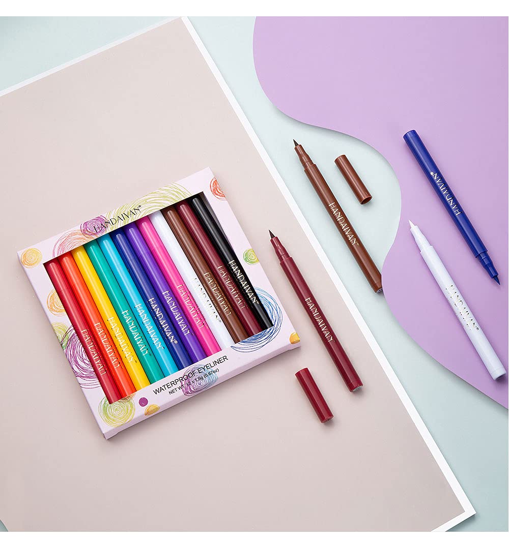 Best Land 12 Colors Matte Liquid Eyeliner Set