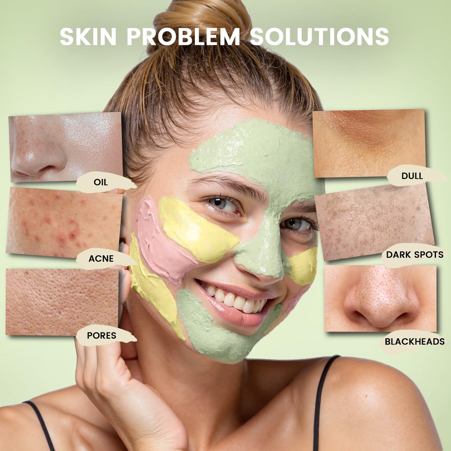 Hicream Turmeric Vitamin C Clay Mask with Kaolin Clay and Turmeric