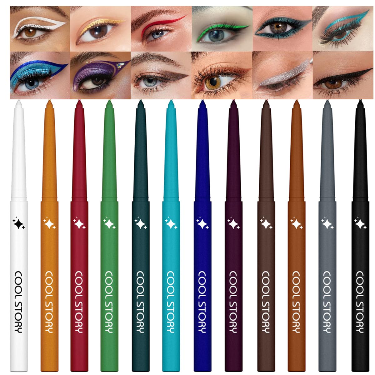 Best Land 12 Colors Matte Liquid Eyeliner Set