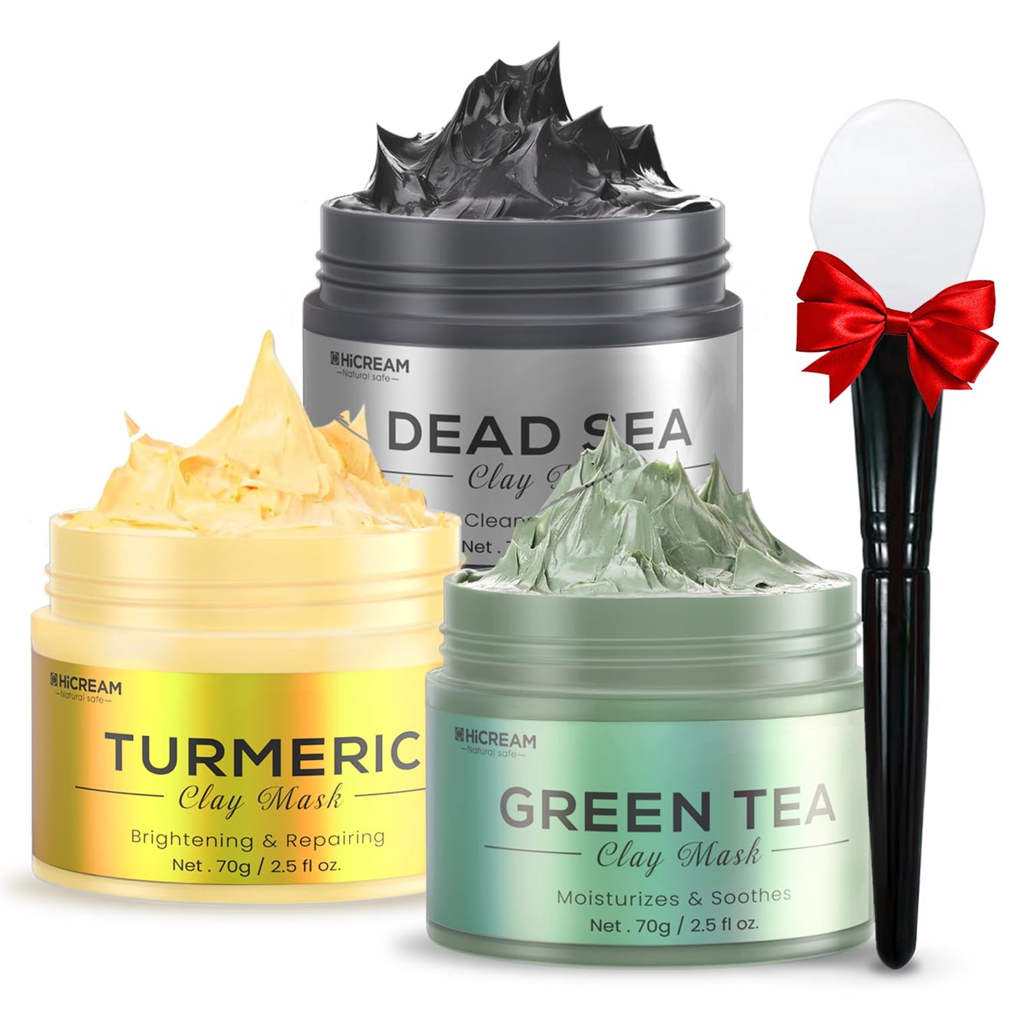 Hicream Turmeric Vitamin C Clay Mask with Kaolin Clay and Turmeric