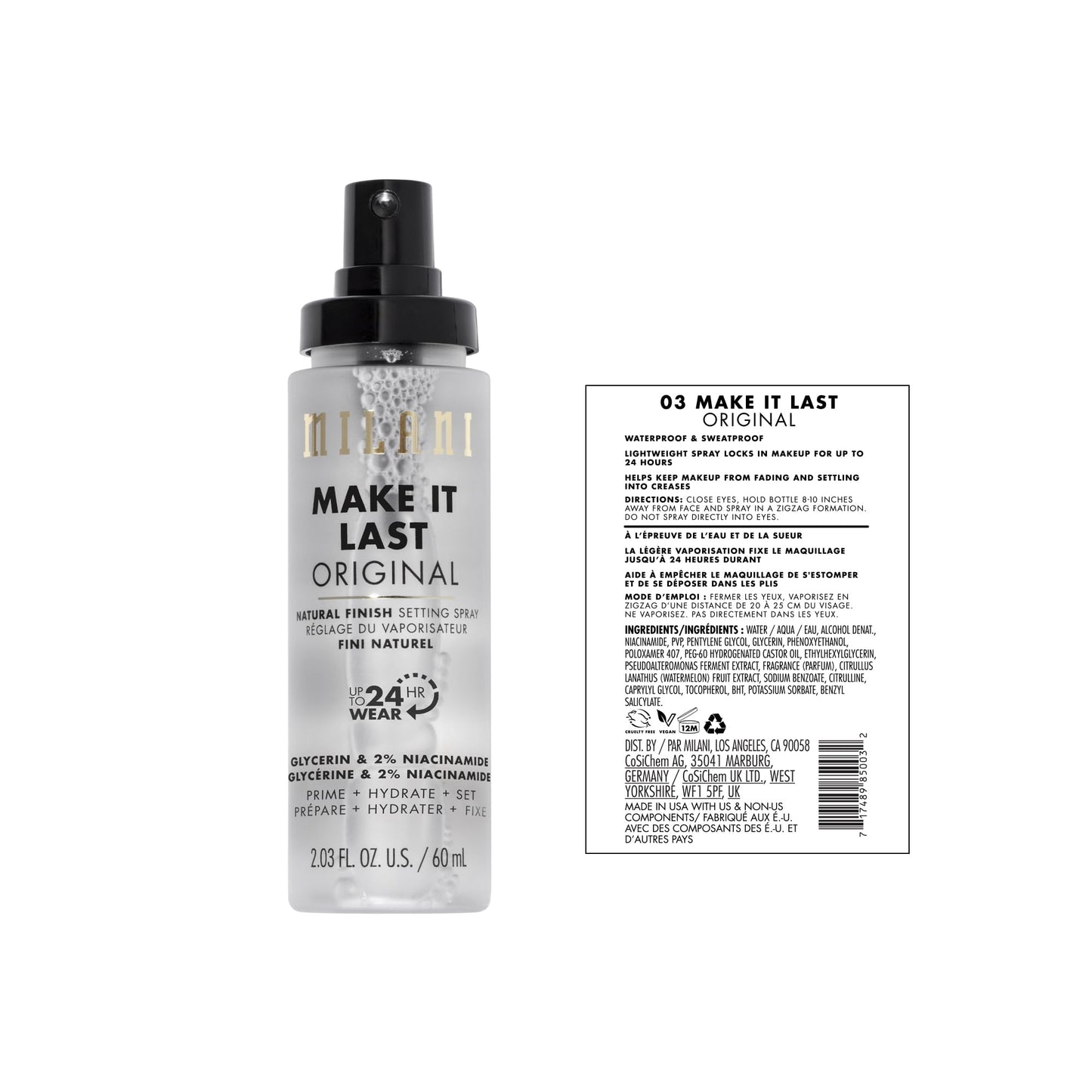 Milani Make It Dewy Setting Spray 3 in 1- Hydrate