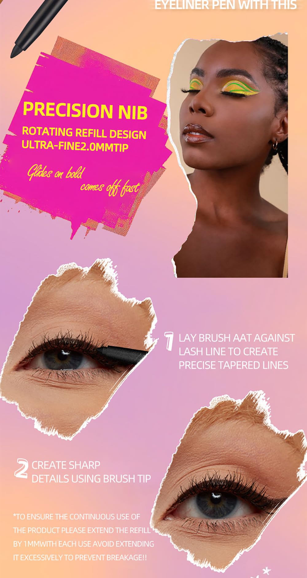 Best Land 12 Colors Matte Liquid Eyeliner Set