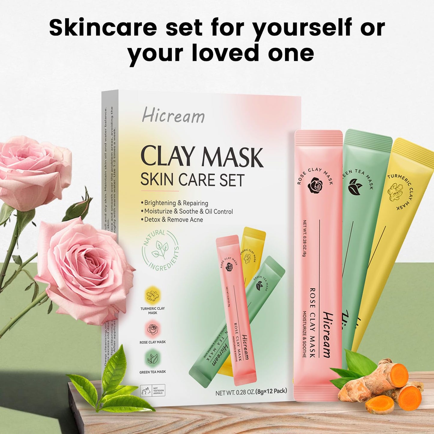 Hicream Turmeric Vitamin C Clay Mask with Kaolin Clay and Turmeric
