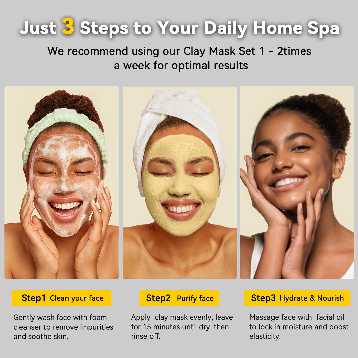 Hicream Turmeric Vitamin C Clay Mask with Kaolin Clay and Turmeric