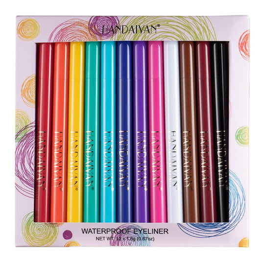 Best Land 12 Colors Matte Liquid Eyeliner Set