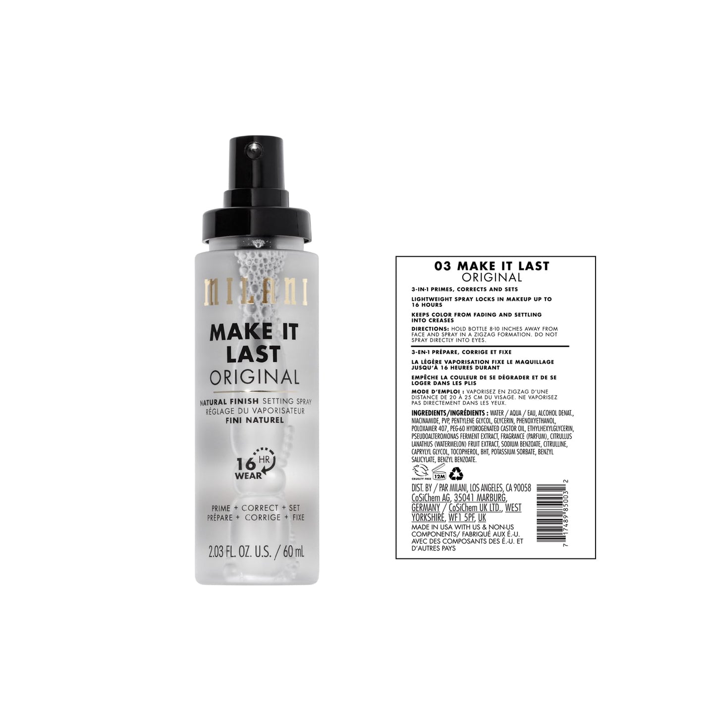 Milani Make It Dewy Setting Spray 3 in 1- Hydrate