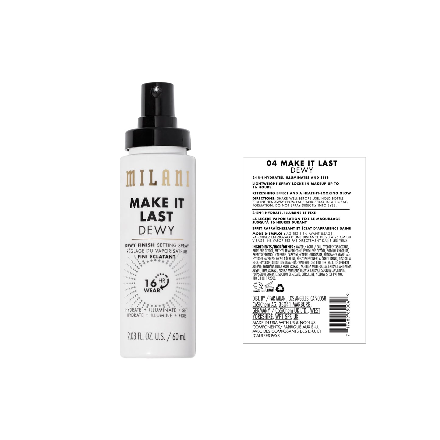 Milani Make It Dewy Setting Spray 3 in 1- Hydrate