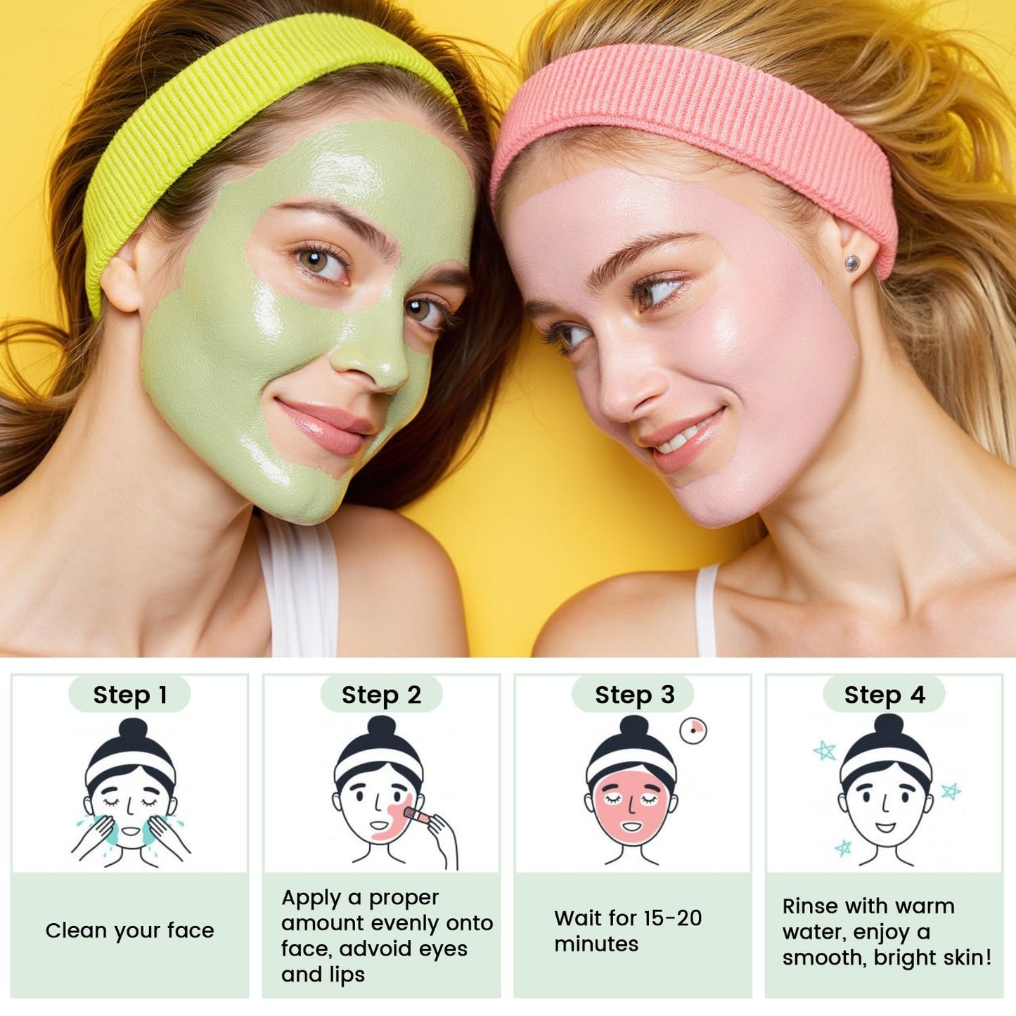Hicream Turmeric Vitamin C Clay Mask with Kaolin Clay and Turmeric