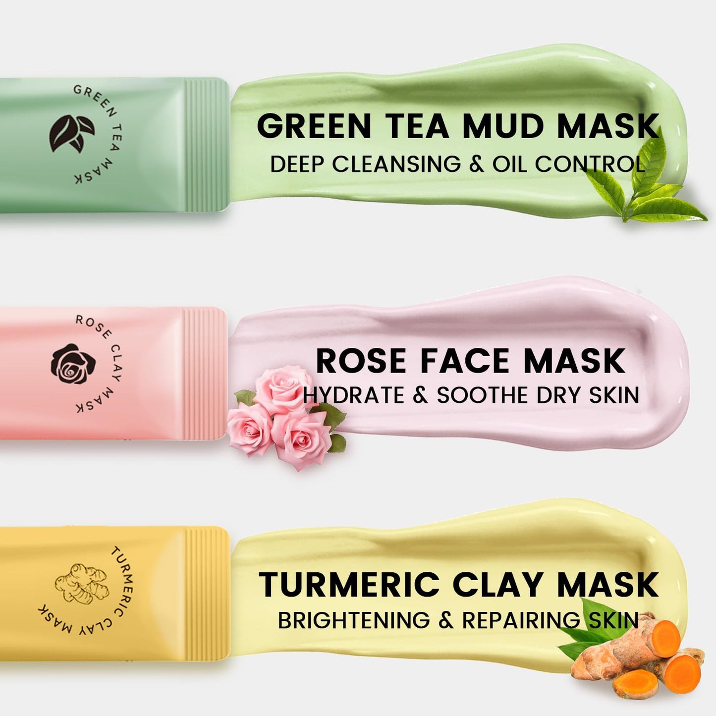 Hicream Turmeric Vitamin C Clay Mask with Kaolin Clay and Turmeric