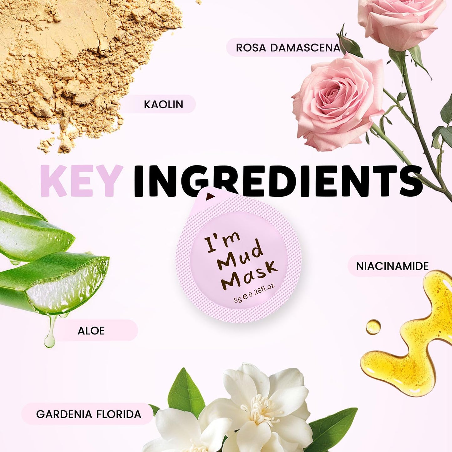 Hicream Turmeric Vitamin C Clay Mask with Kaolin Clay and Turmeric