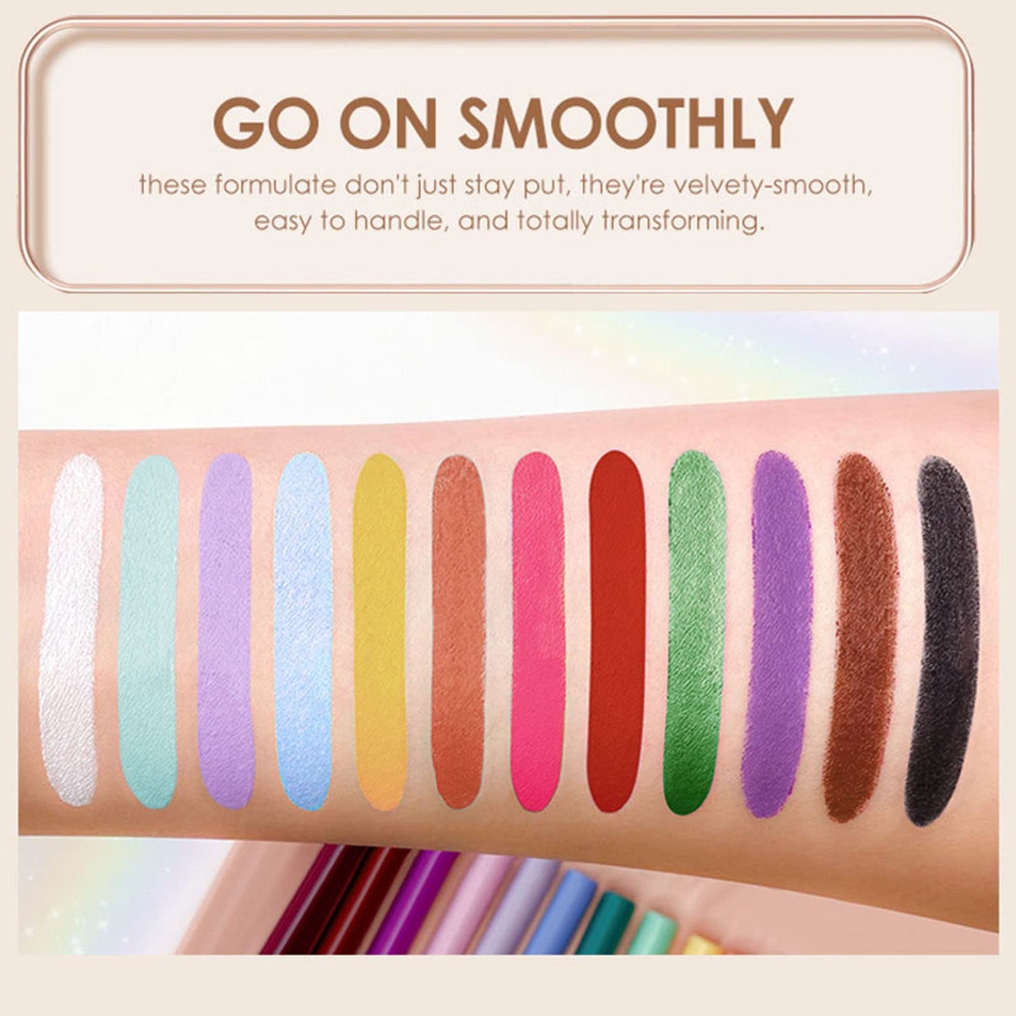 Best Land 12 Colors Matte Liquid Eyeliner Set