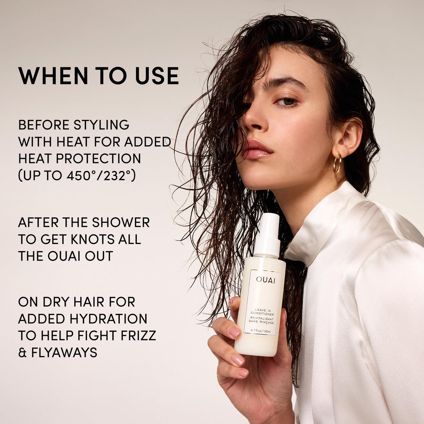 OUAI Leave In Conditioner & Heat Protectant Spray