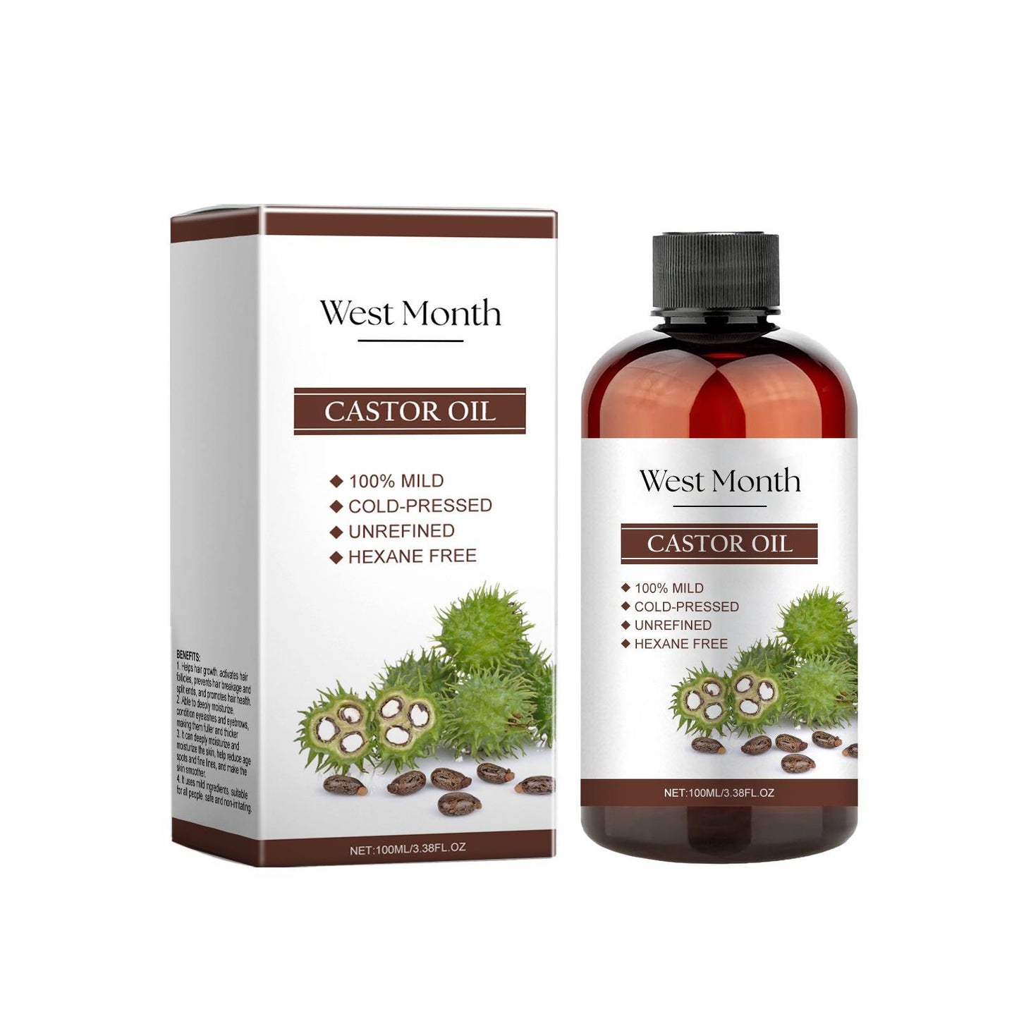 Xiyue All in One Castor Oil for Skin Eyelashes and Eyebrows
