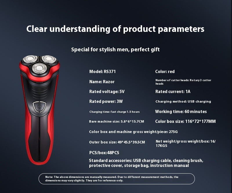 Rechargeable Electric Shaver for Men